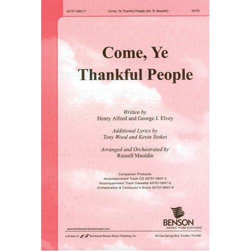 Come Ye Thankful People SATB