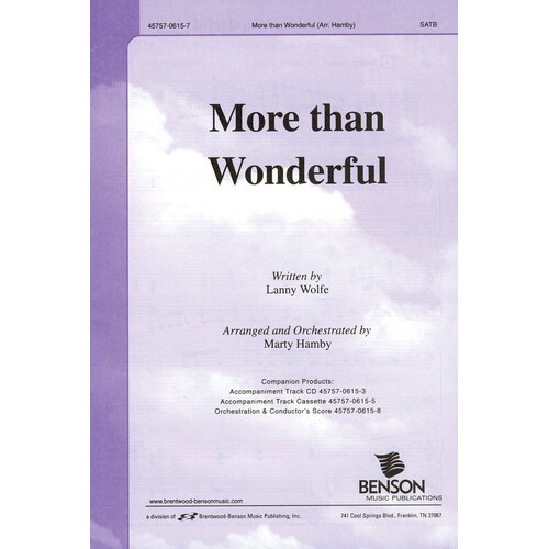 More Than Wonderful SATB