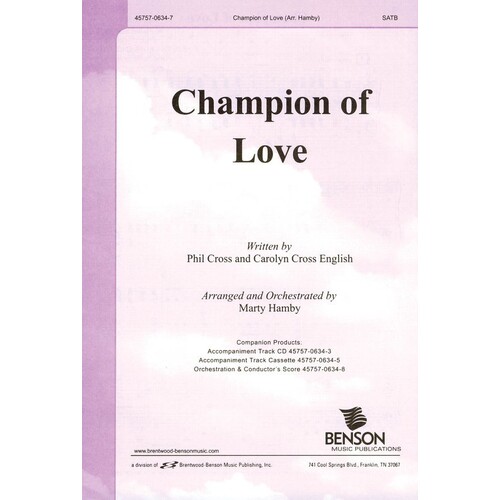 Champion Of Love SATB