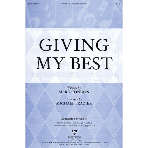 Giving My Best SATB