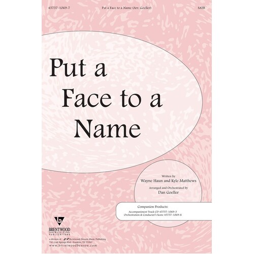 Put A Face To A Name SATB