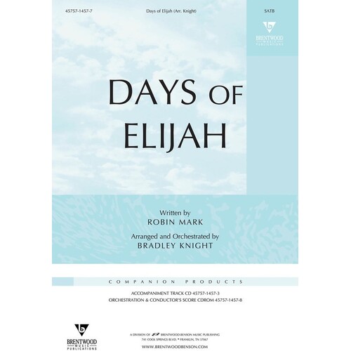 Days Of Elijah SATB