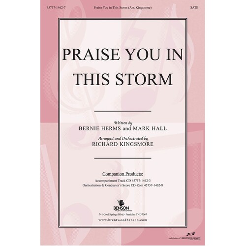 Praise You In This Storm SATB