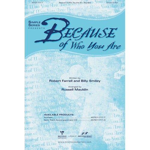Because Of Who You Are Unison/2Pt