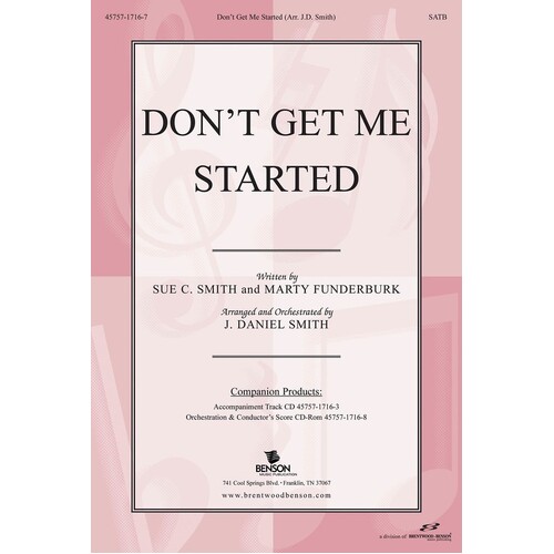 Dont Get Me Started SATB