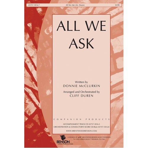 All We Ask SATB