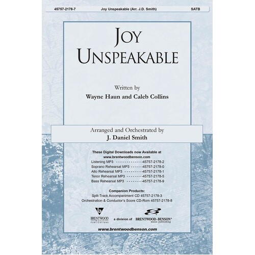 Joy Unspeakable SATB