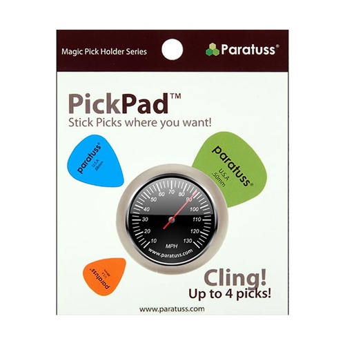 PickPad Heavy Duty Pick Holder for Guitar - Holds 4 Picks, 30mm Diameter