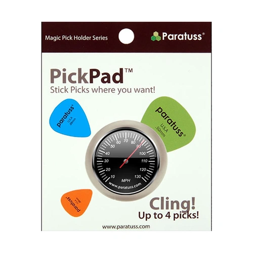 PickPad Pick Holder for Guitar Picks - Heavy Duty, Detachable, Holds 4 Picks, 30mm Diameter