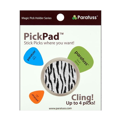 PickPad Heavy Duty Pick Holder for Guitar - White Tiger