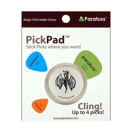 PickPad Pick Holder Dragon 2 - Holds 4 Picks, 30mm Diameter, Heavy Duty, Easy Adhesive Removal, Ideal for Polyurethane/Shellac Finishes