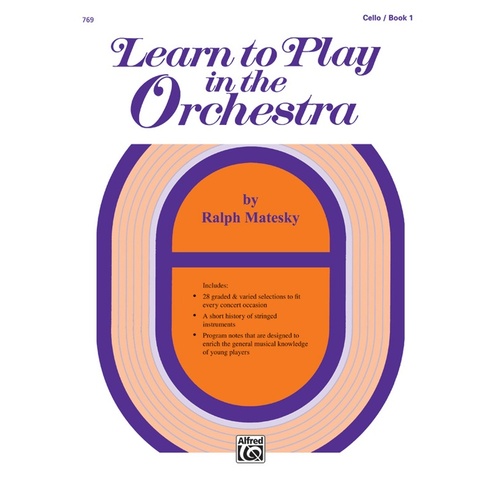 Learn To Play In The Orchestra Book 1 Vc