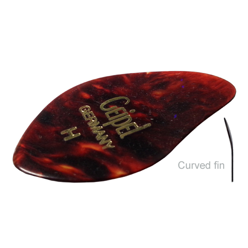 Bass Pick w/Fin Tortoiseshell Heavy (12)