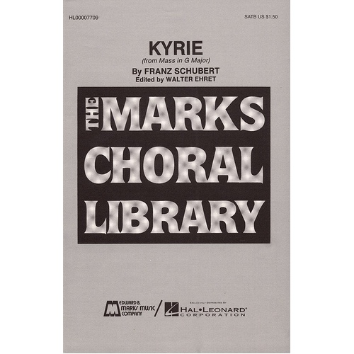Kyrie Mass In G SATB (Octavo)