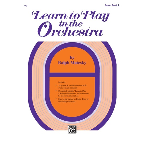 Learn To Play In The Orchestra Book 1 Double Bass
