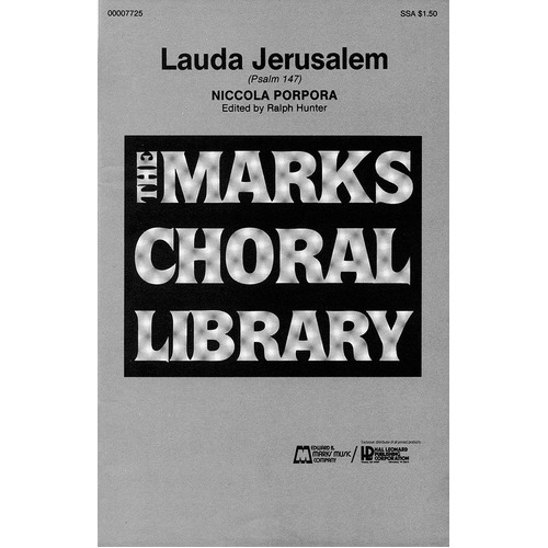 Lauda Jerusalem SSAA (Octavo)