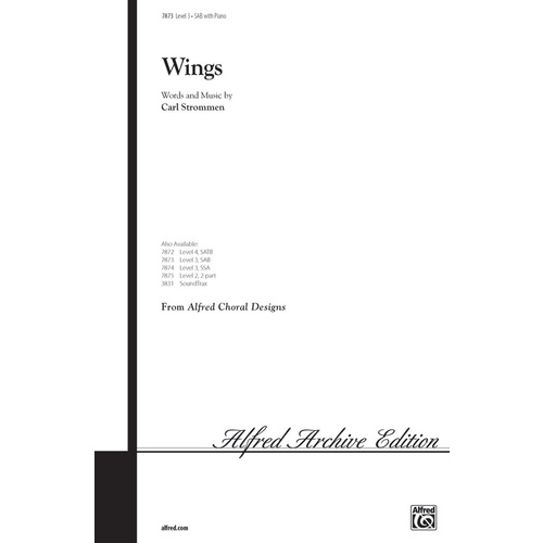 Wings Strommen SAB Choral Sheet Music