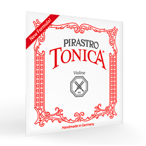 Pirastro Violin Tonica Silvery Loop E String - Mittel, 4/4 Size, Synthetic Core, Silvery Steel