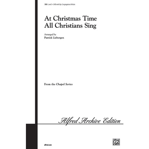 At Christmas Time All Christians Sing SATB Choral Sheet Music