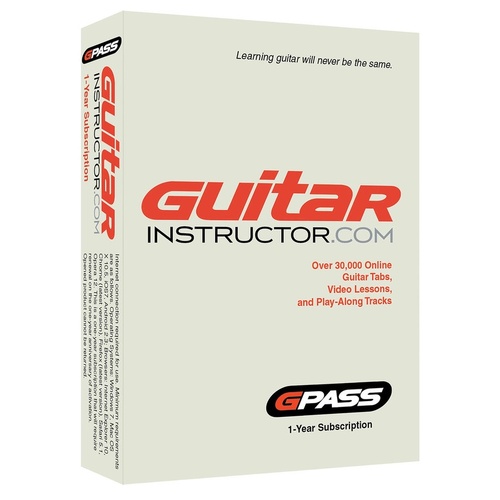 Guitarinstructor.Com Gpass 1 Year Subscription (Package)