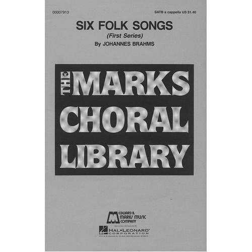 Folk Songs 6 SATB (Octavo)