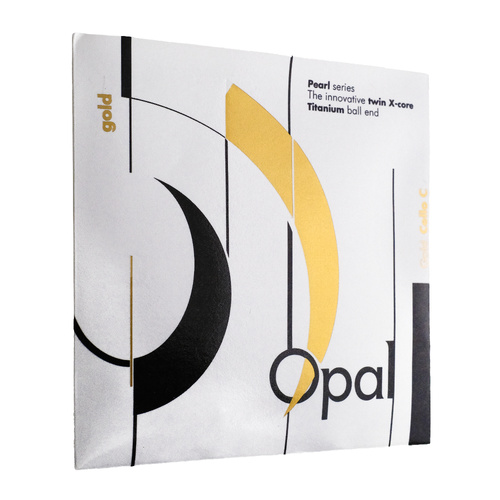 Opal Gold Cello Twin X C String - Tungsten Core, 13.5kg Tension, Red & Gold Twisted, Brown & White
