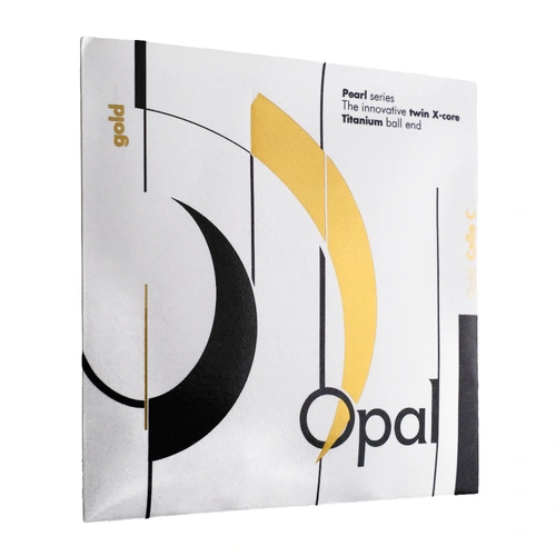 Opal Gold Cello Twin X C String - Tungsten Core, 13.5kg Tension, Red & Gold Twisted, Brown & White