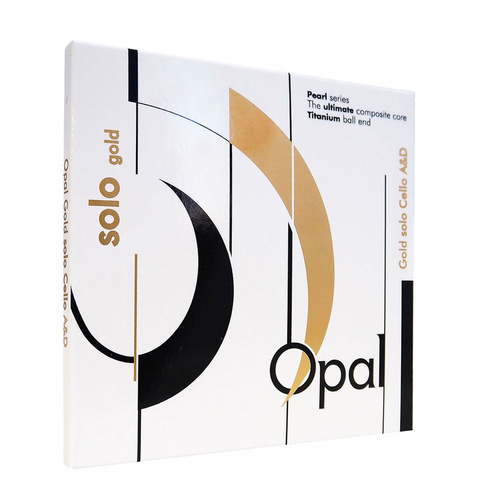 Opal Gold Soloist Cello A/D String Twin Pack - Steel/Stainless Steel, 18kg A Tension, 14.1kg D Tension, 69.5cm Length
