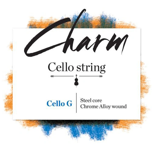 Charm Cello G String - 4/4 Size, Chrome Wound with Steel Rope Core