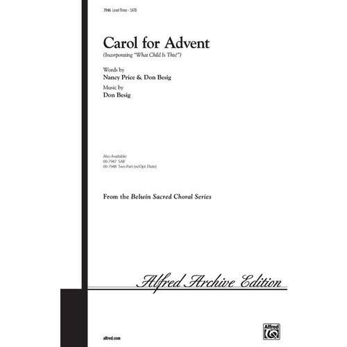 Carol For Advent Besig/Price SATB
