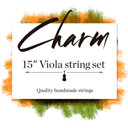 Charm Viola Set Titanium/Silver/Tungsten 15-15.5in