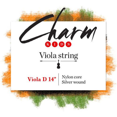 Charm Viola D String Silver 14 Inch