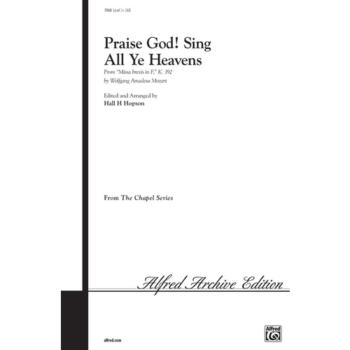 Praise God Sing All Ye Hopson SAB