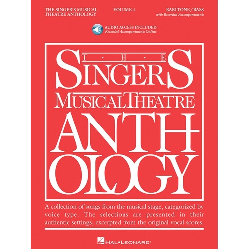 Singers Musical Theatre Anth V4 Bar/Bass Book/Online Audio (Softcover Book/Online Audio)