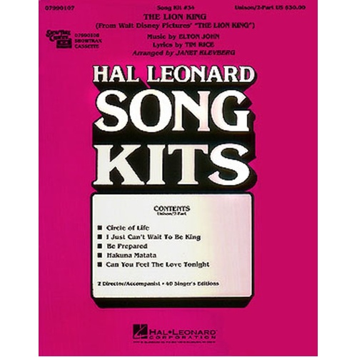 Song Kit 34 The Lion King ShowTrax CD (CD Only)