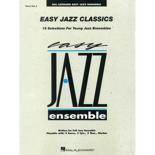 Easy Jazz Classics for Tenor Saxophone 2 - Hal Leonard, 32 Pages, Jazz Ensemble