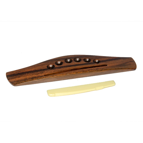 Western Rosewood Guitar Bridge 15.5cm with Compensated Saddle