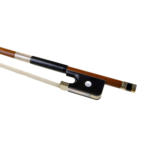 Paul Brazilwood Octagonal Cello Bow with Ebony Frog, Silver Wire Grip - Made in Germany