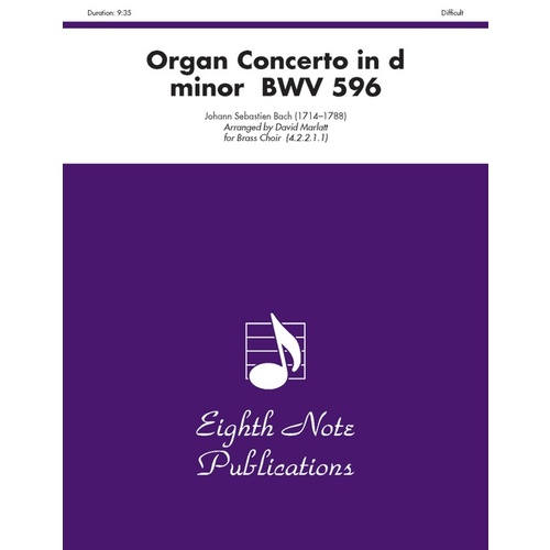 Organ Concerto In D Minor BWV 596 Brass Choir