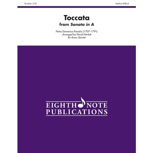 Toccata from Sonata in A for Brass Quintet - Flexi and Small Ensemble Sheet Music