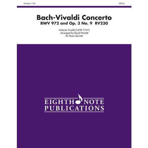 Bach-Vivaldi Concerto BWV 972 Rv230 Brass Quintet