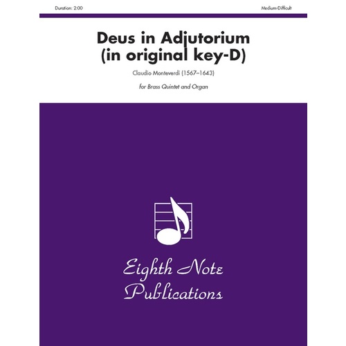 Deus In Adjutorium Brass Quintet And Organ