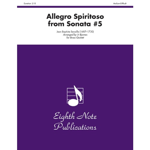 Allegro Spiritoso From Sonata #5 Brass Quintet