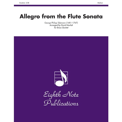 Allegro from the Flute Sonata for Brass Quintet Sheet Music