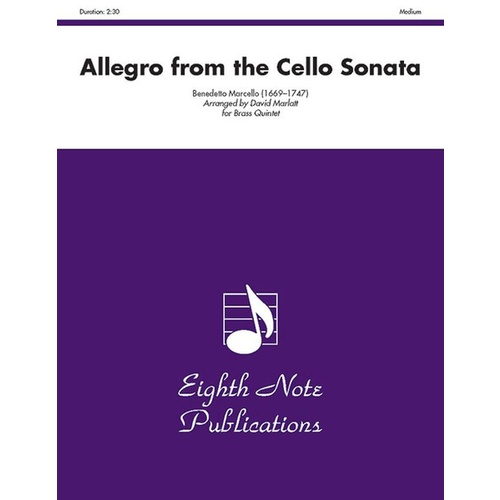 Allegro From The Cello Sonata Brass Quintet