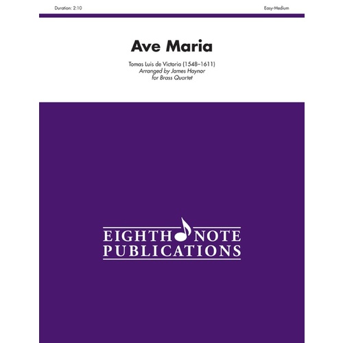 Ave Maria Brass Quartet Sheet Music for Flexi and Small Ensemble