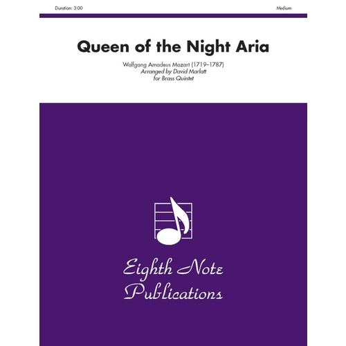 Queen of the Night Aria for Brass Quintet Sheet Music