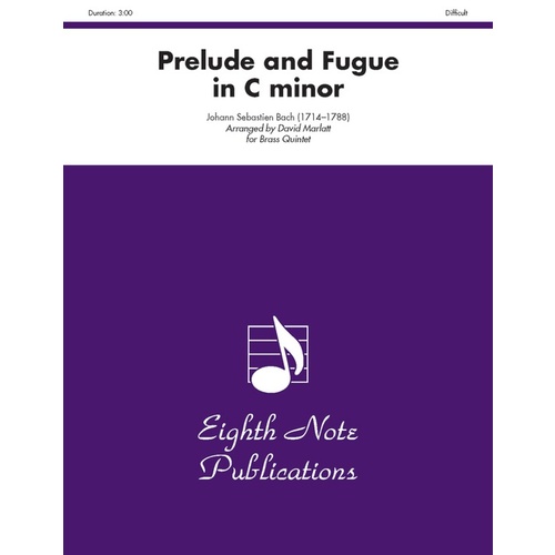 Prelude And Fugue In C Minor Brass Quintet