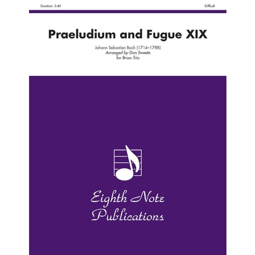 Praeludium And Fugue Xix Brass Trio