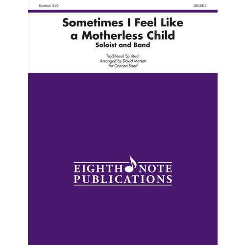 Sometimes I Feel Like a Motherless Child Concert Band Sheet Music Grade 3
